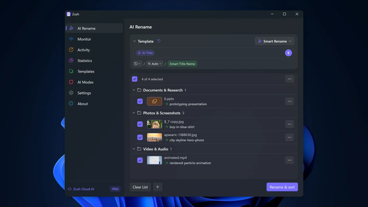 AI Folder Sorting